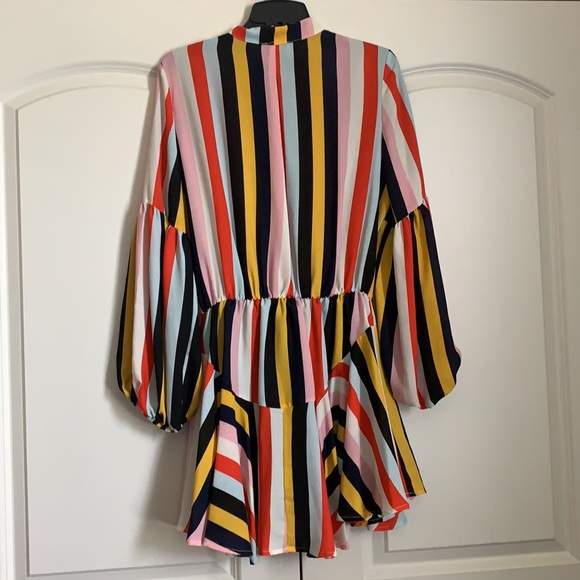 “What They Say” Gold Multi Stripe Dress - Picture 3 of 11